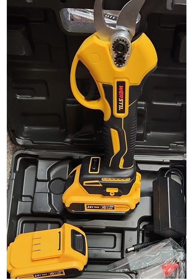 Foarfeca Electrica Profesionala cu 2 Acumulatori 48V – Taiere Rapida si Eficienta!