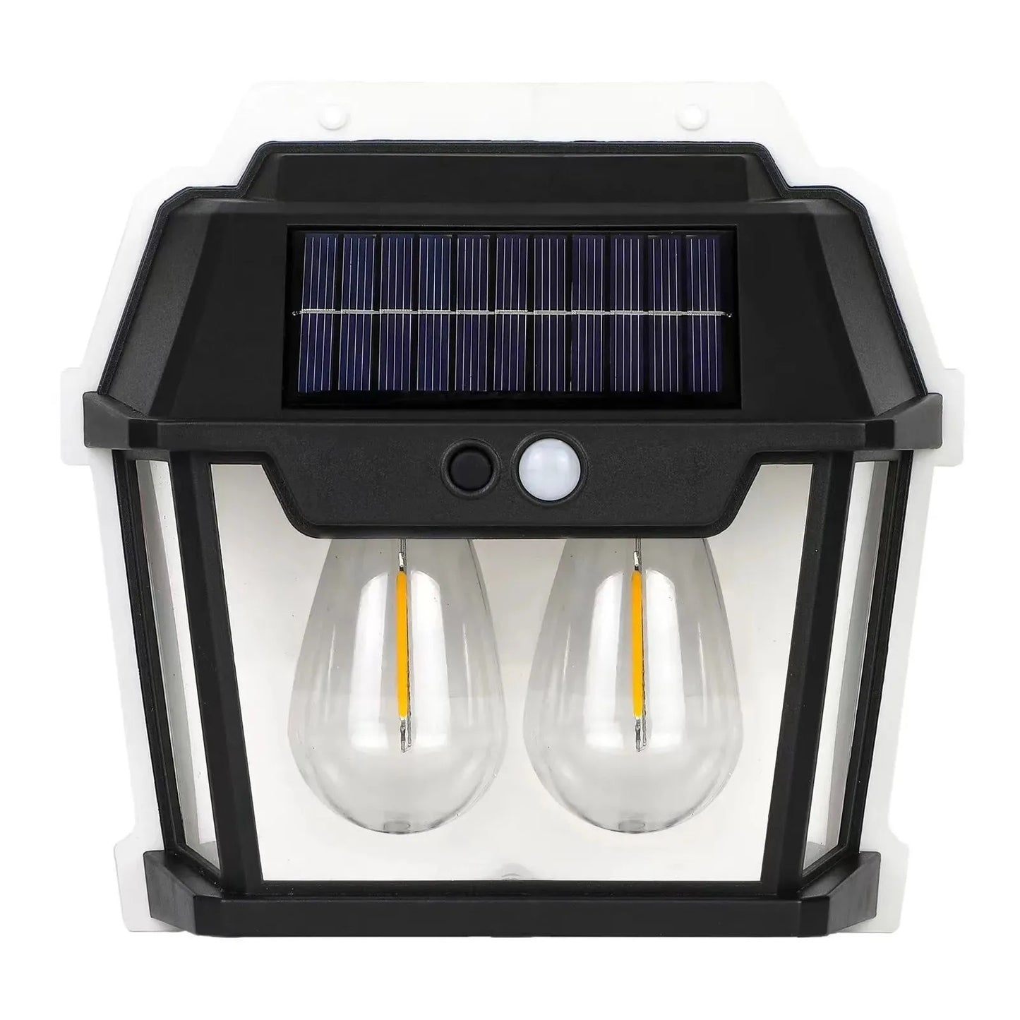 Lampa Solara Exterior cu 2 Becuri LED si Senzor de Miscare - Super Luminoasa, Rezistenta la Apa IP65