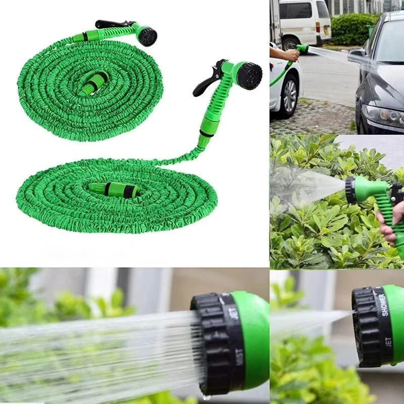 Furtun Extensibil Gradina 30 Metri cu Accesoriu Multifunctional de Stropit – Furtun Elastic pentru Udat, Spalat si Irigat