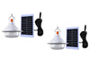 Set 2 x Bec Solar Pentru Camping, Portabil, Cu Prindere De Carlig