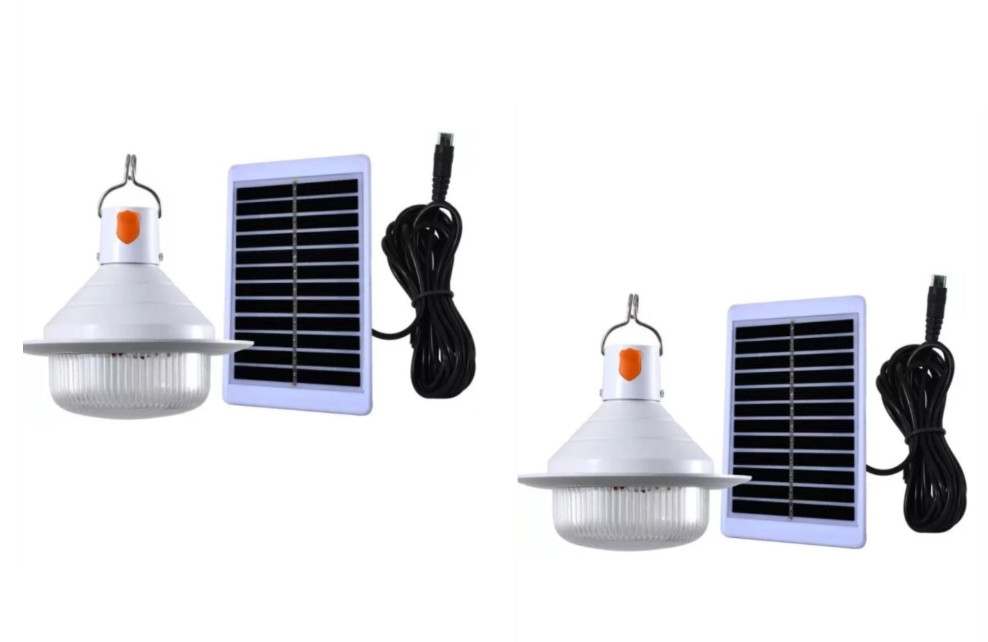 Bec Solar LED cu Panou Solar si Prindere cu Carlig, Lampa Solara Portabila pentru Camping, Gradina si Situatii de Urgenta