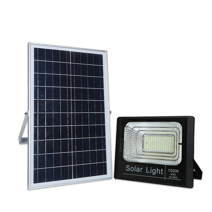 Proiector Solar 100W cu Panou Fotovoltaic si Telecomanda – Lampa LED Exterior IP65, Iluminat Curte, Gradina, Parcare