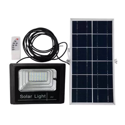 Proiector Solar 100W cu Panou Fotovoltaic si Telecomanda – Lampa LED Exterior IP65, Iluminat Curte, Gradina, Parcare