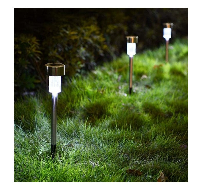 Set 10 x Lampa Solara LED Tip Tarus pentru Gradina, Iluminat Exterior, Curte Terasa, Lumina Automata Noaptea, Rezistente la Apa IP65