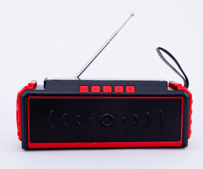 Boxa Portabila Solara MF-209 cu Lanterna LED, Bluetooth, Radio FM, Power Bank, Panou Solar Integrat