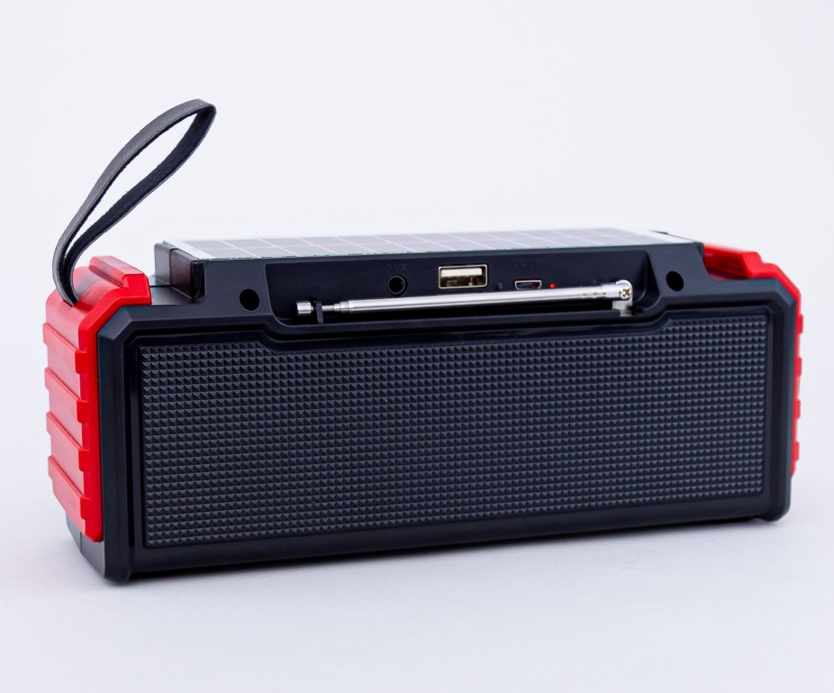 Boxa Portabila Solara MF-209 cu Lanterna LED, Bluetooth, Radio FM, Power Bank, Panou Solar Integrat