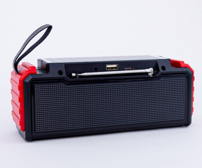 Boxa Portabila Solara MF-209 cu Lanterna LED, Bluetooth, Radio FM, Power Bank, Panou Solar Integrat
