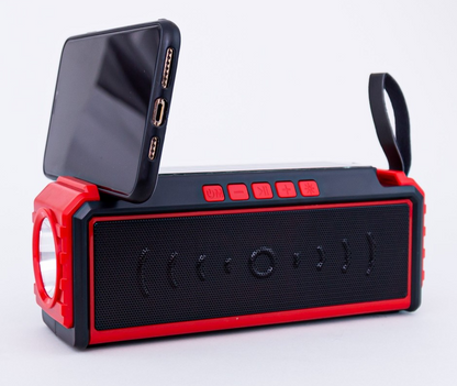Boxa Portabila Solara MF-209 cu Lanterna LED, Bluetooth, Radio FM, Power Bank, Panou Solar Integrat