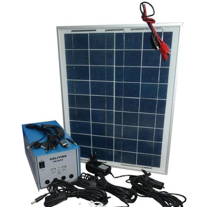 Kit Sistem Iluminat Solar 100W, 220V Portabil cu Panou Fotovoltaic si 3 Becuri LED – Generator Solar pentru Camping, Casa si Situatii de Urgenta