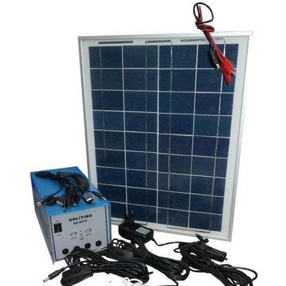 Kit Sistem Iluminat Solar 100W, 220V Portabil cu Panou Fotovoltaic si 3 Becuri LED – Generator Solar pentru Camping, Casa si Situatii de Urgenta