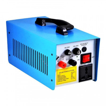 Kit Sistem Iluminat Solar 100W, 220V Portabil cu Panou Fotovoltaic si 3 Becuri LED – Generator Solar pentru Camping, Casa si Situatii de Urgenta