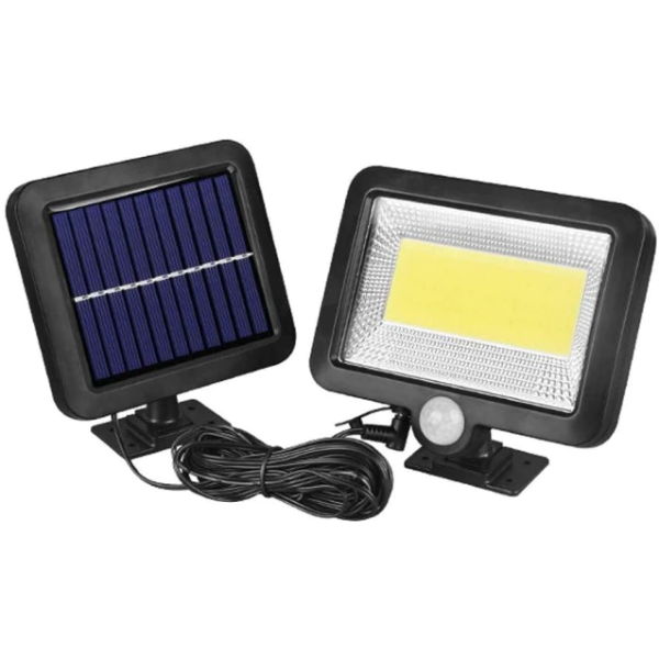 Set 3 x Lampa Solara LED SL-F100 cu Senzor de Miscare – Proiector Exterior cu Panou Solar, Iluminare Curte si Gradina