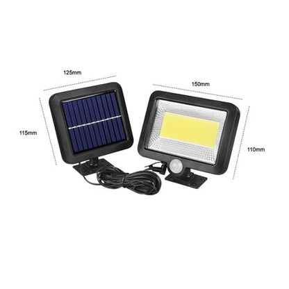 Set 3 x Lampa Solara LED SL-F100 cu Senzor de Miscare – Proiector Exterior cu Panou Solar, Iluminare Curte si Gradina