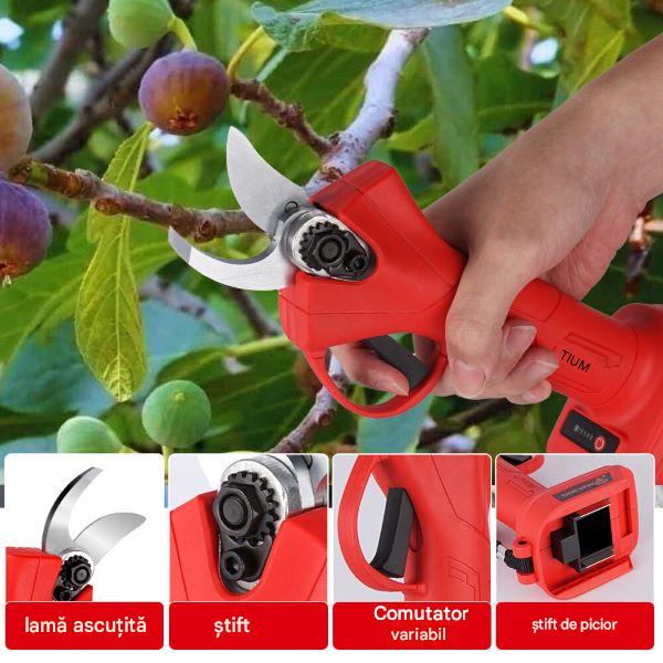 Foarfeca Electrica Profesionala cu 2 Acumulatori 48V  – Taiere Rapida si Eficienta!