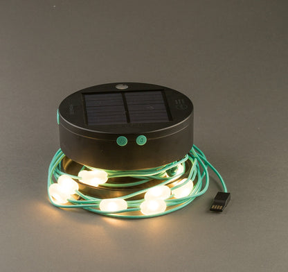 Ghirlanda Solara LED 20 Becuri – Iluminare Exterior cu Panou Solar si Baterie Integrata
