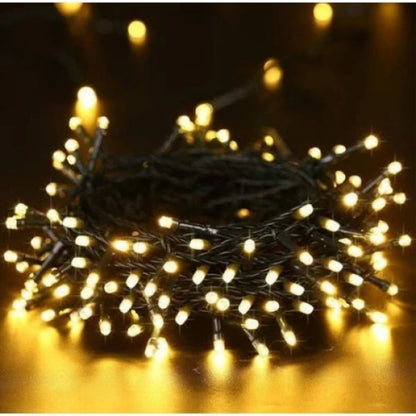 Set 4 x  Decoratiune Solara 100 LED, 10 Metri Alb Cald– Iluminat Decorativ Exterior cu Panou Solar, Rezistente la Intemperii