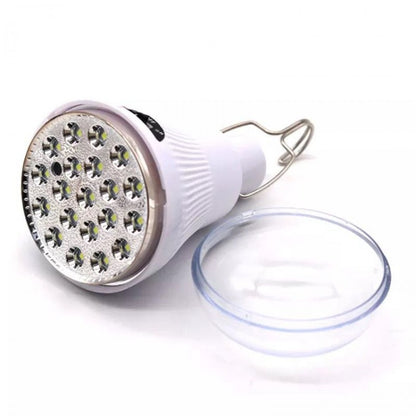Bec LED Portabil cu Panou Solar 5W, Lampa Solara Exterior cu Agatatoare, Incarcare Rapida
