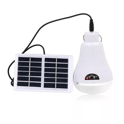 Bec LED Portabil cu Panou Solar 5W, Lampa Solara Exterior cu Agatatoare, Incarcare Rapida