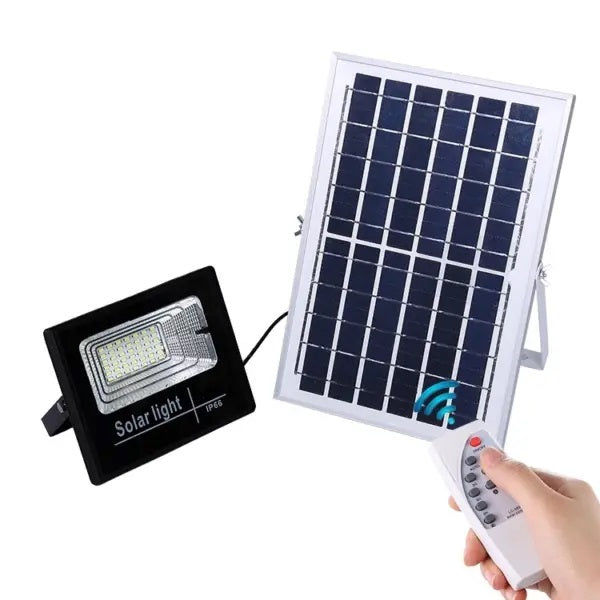 Set 2 x Proiector cu Panou Solar, Telecomanda Inclusa, Putere 50W