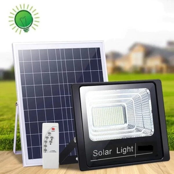 Set 2 x Proiector cu Panou Solar, Telecomanda Inclusa, Putere 50W