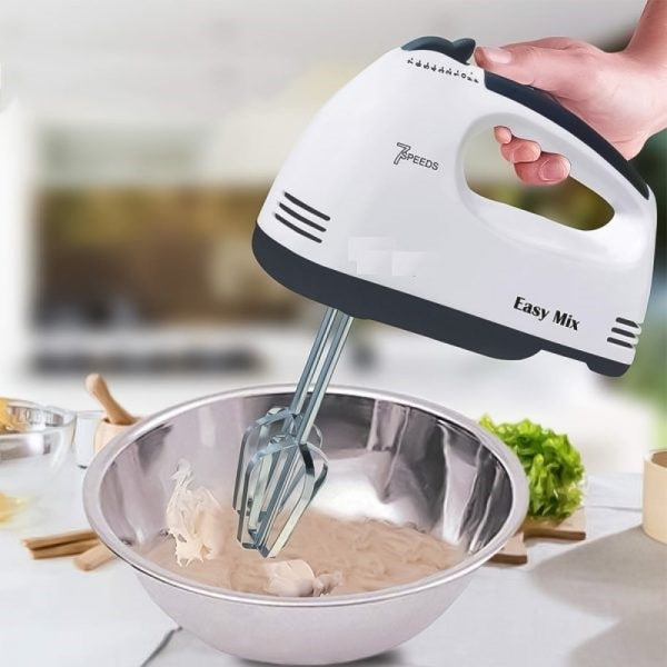Mixer de Mana 7 Viteze, 220V, 2 Teluri si 2 Spirale, Mixer Electric pentru Aluat, Crema si Prajituri, Usor de Utilizat