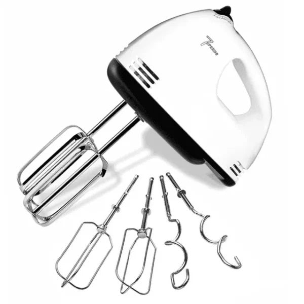 Mixer de Mana 7 Viteze, 220V, 2 Teluri si 2 Spirale, Mixer Electric pentru Aluat, Crema si Prajituri, Usor de Utilizat