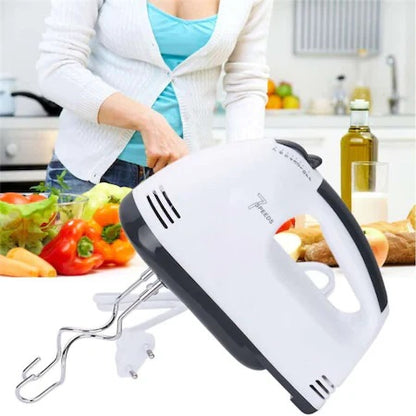 Mixer de Mana 7 Viteze, 220V, 2 Teluri si 2 Spirale, Mixer Electric pentru Aluat, Crema si Prajituri, Usor de Utilizat