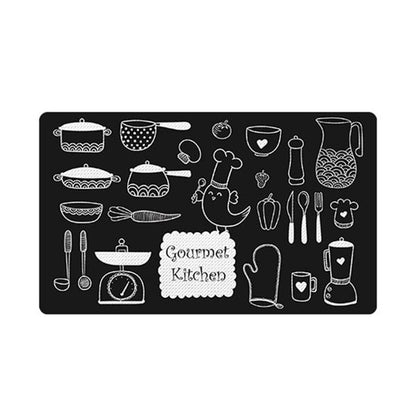 Set 2 x Covor pentru Bucatarie Model Retro, Rezistent, Usor de Curatat, Design Modern
