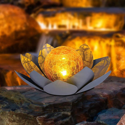 Lampa Solara LED LOTUS pentru Gradina – Iluminare Decorativa Exterior, Lumina Calda, Rezistenta la Apa