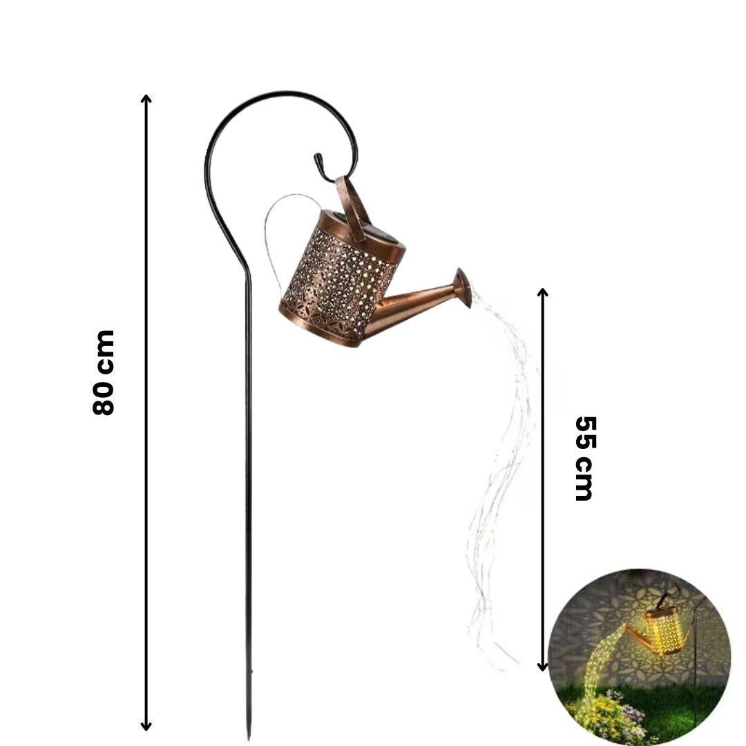 Lampa Solara Decorativa Tip Stropitoare cu LED, Efect Apa Curgatoare Luminoasa, Rezistenta la Apa, Iluminat Exterior