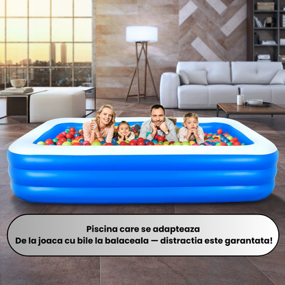 Piscina Gonflabila Mare pentru Gradina 210x135x56 cm – Piscina Copii si Adulti pentru Exterior, Vara