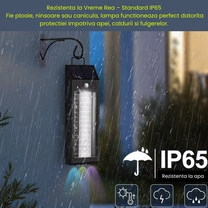 Lampa Solara 30W Color Ultra Puternica – Iluminare Automata Exterior cu Senzor de Miscare