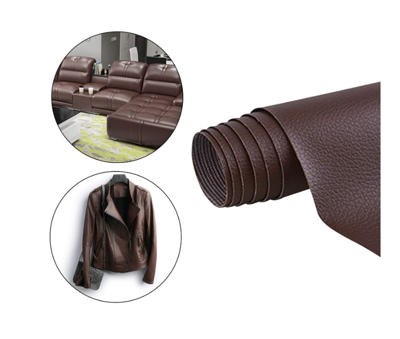 Folie Autoadeziva Piele Ecologica Maro 75x250 cm, Material Premium, Rezistenta, Ideala pentru Mobilier si Decor Interior