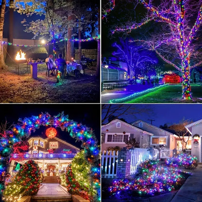 Ghirlanda Solara 300 LED din Sarma de Cupru – 3m, 8 Jocuri de Lumini, Diverse Culori
