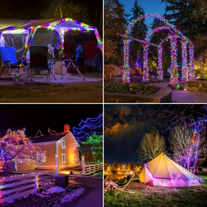 Ghirlanda Solara 300 LED din Sarma de Cupru – 3m, 8 Jocuri de Lumini, Diverse Culori