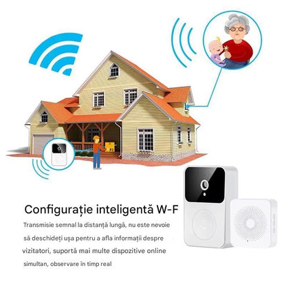 Sonerie Inteligenta cu Camera WiFi HD, Senzor Miscare, Audio Bidirectional, Night Vision, Notificari pe Telefon