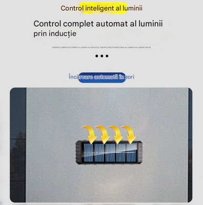 Set 2 x Lampa Solara Perete LED XF-7727, Iluminare Dubla, Alimentare Solara, Rezistenta la Apa, Iluminat Exterior Curte Terasa Gradina
