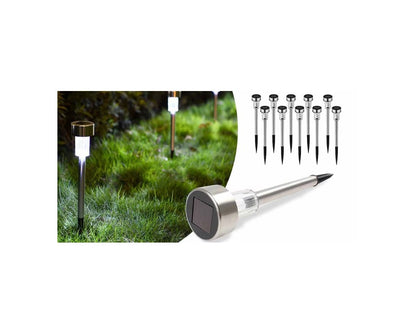 Set 10 x Lampa Solara LED Tip Tarus pentru Gradina, Iluminat Exterior, Curte Terasa, Lumina Automata Noaptea, Rezistente la Apa IP65