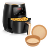 Air Fryer - Friteuza fara Ulei 6 Litri, Display Digital, 2400 W, Functie de Coacere + Set 50 hartii de Copt pentru Friteuza 16 cm