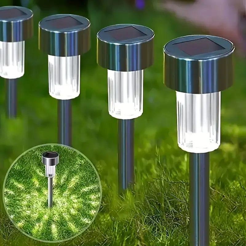 Set 10 x Lampa Solara LED Tip Tarus pentru Gradina, Iluminat Exterior, Curte Terasa, Lumina Automata Noaptea, Rezistente la Apa IP65