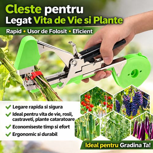 Aparat Profesional pentru Legat Vita de Vie si Legume – Clește Automat pentru Fixare Rapida si Sigura