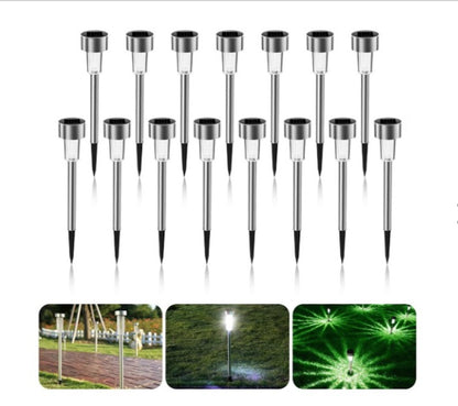Set 10 x Lampa Solara LED Tip Tarus pentru Gradina, Iluminat Exterior, Curte Terasa, Lumina Automata Noaptea, Rezistente la Apa IP65