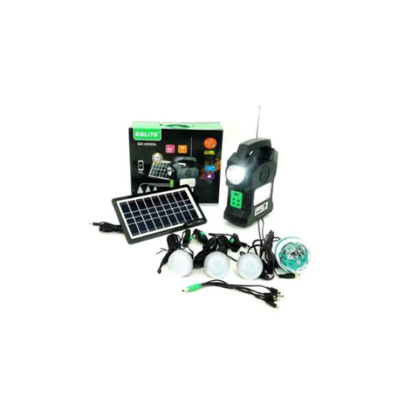 Lichidare de Stoc! Kit Solar Multifunctional cu 4 Becuri GD-1000A, Lampa UV Impotriva Insectelor