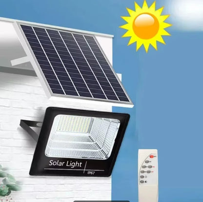 Proiector Solar LED 60W cu Panou Solar Premium, IP67 Rezistent la Apa, Iluminare Puternica Exterior Curte, Gradina, Garaj