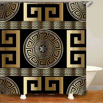 Set Pentru Baie Premium cu 4 Piese: Perdea, Covorase Si Husa De Toaleta - Versace