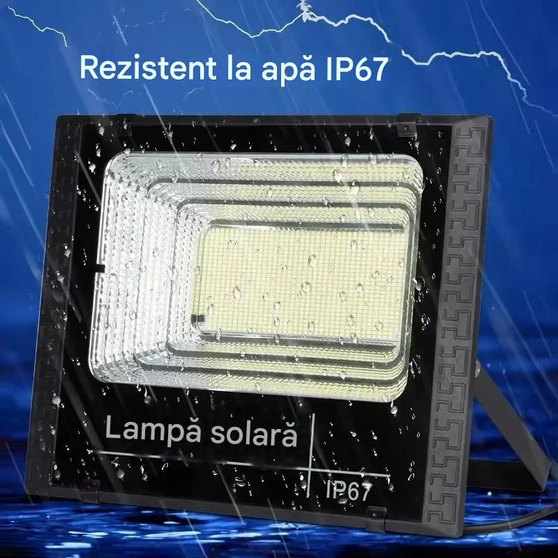 Proiector Solar LED 60W cu Panou Solar Premium, IP67 Rezistent la Apa, Iluminare Puternica Exterior Curte, Gradina, Garaj