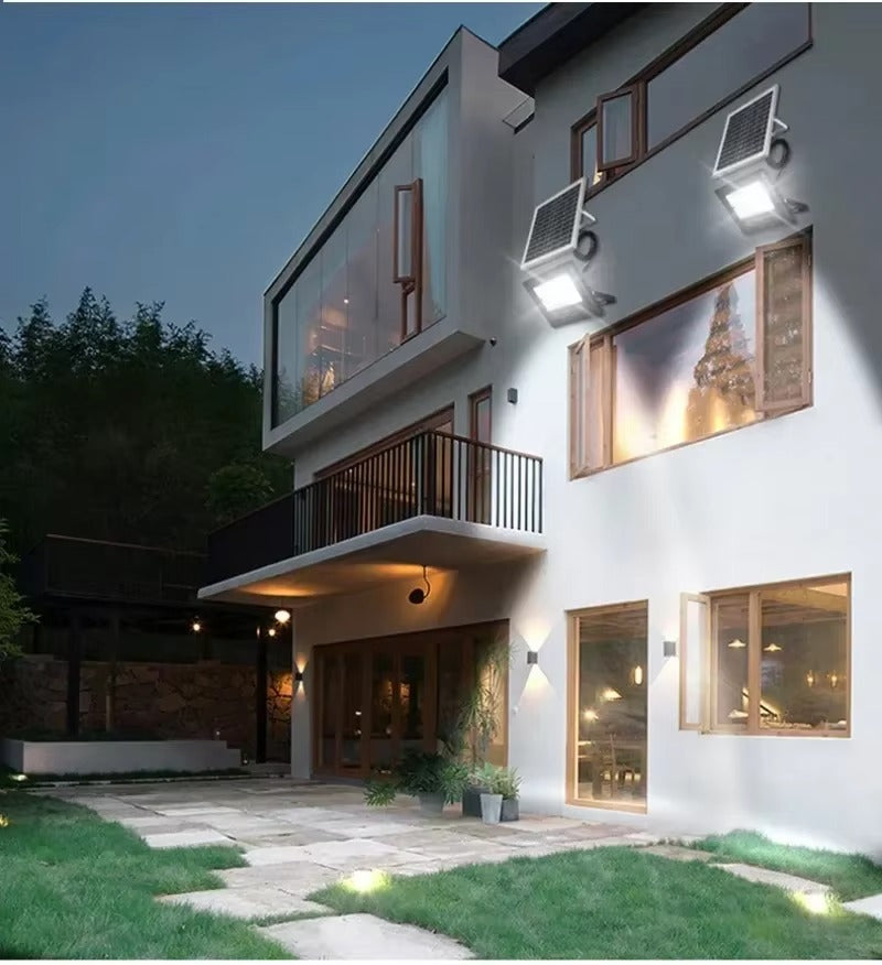 Proiector Solar LED 200W cu Panou Solar Separat – Lampa Exterior Puternica, IP65, Iluminare Curte, Gradina, Parcare