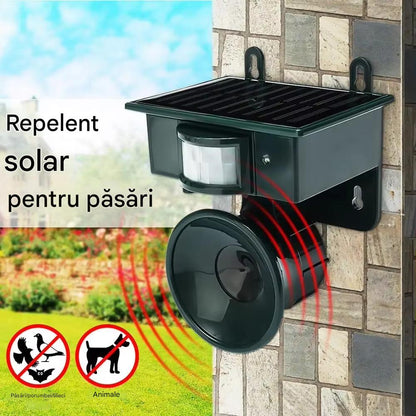 Sistem Solar Anti Pasari pentru Gradina, Terasa si Acoperis – Aparat cu Ultrasunete si Detector Miscare