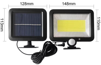 Set 2 x Proiector Solar LED SL-F100 cu Senzor de Miscare, Panou Solar Extern, Lumina Puternica COB