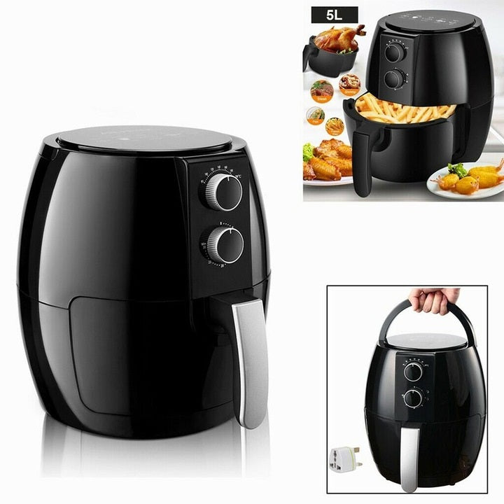 Friteuza Cu Aer Cald, Gatit Fara Ulei, Air Fryer, 1350W, 5L